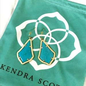 Kendra Scott Alex Gold Drop Earrings in Turquoise